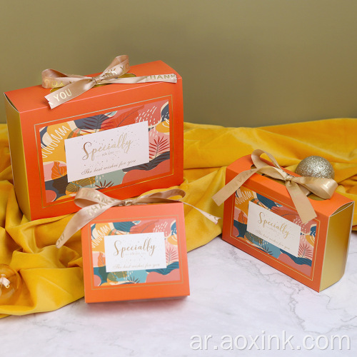 مربع الهدايا تغليف الحلوى الشعار المخصص لرفاهية للضيف